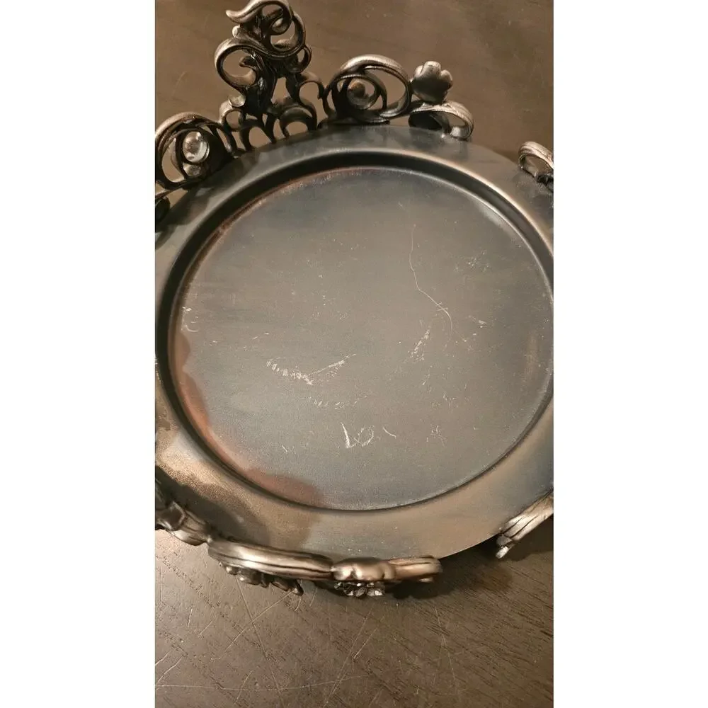 Silvertone Rhinestone Metal 3.5X8